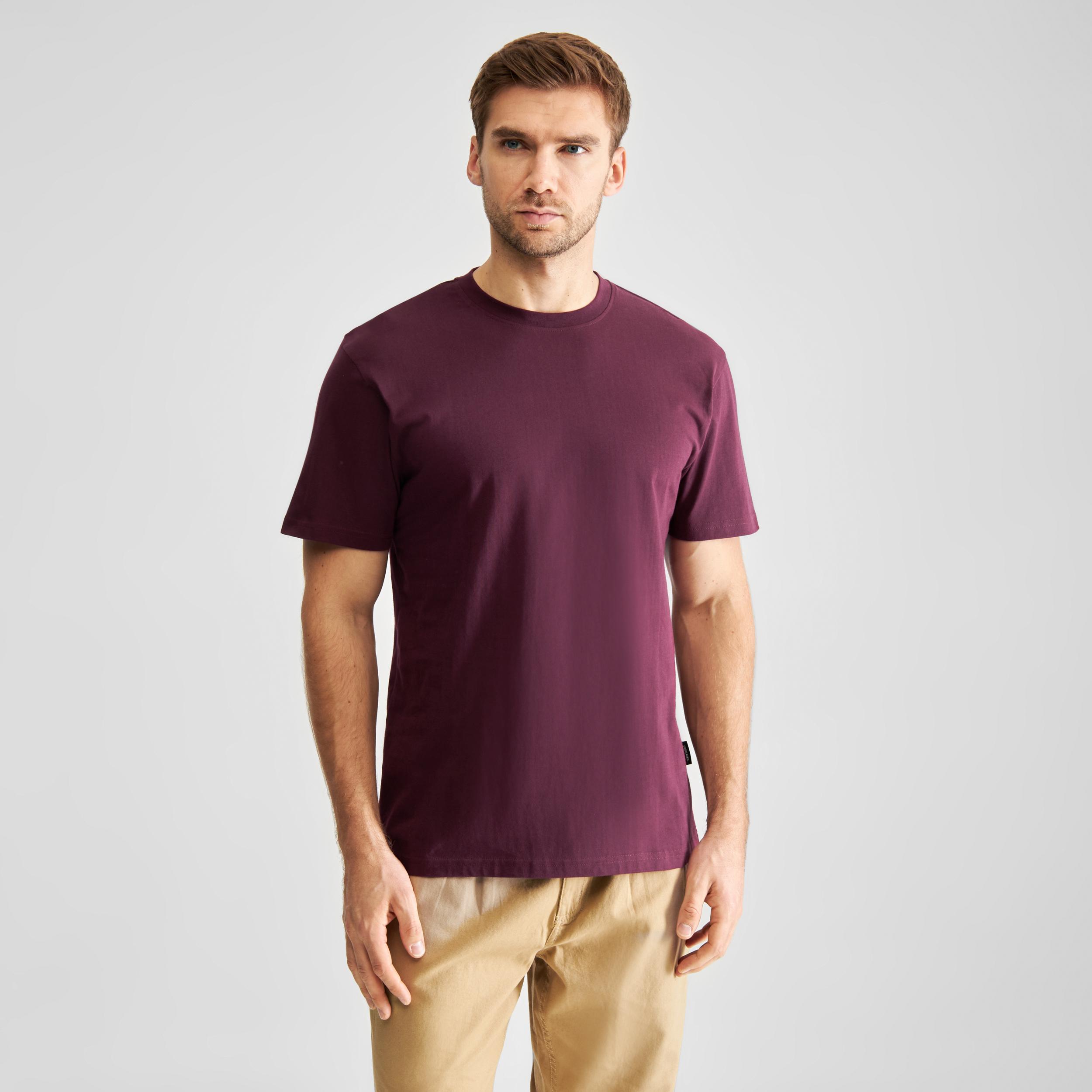 Dedicated Stockholm Fig Red T-Shirt Bio Baumwolle Shirt beere